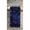 thumbnail image 3 of Ambesonne Constellation Quilted Bedspread Set 2 Pcs, Galaxy and Signs, Twin Size, Pale Blue Dark Blue, 3 of 3