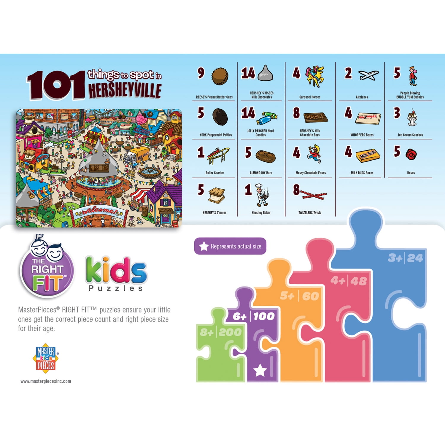 MasterPieces 100 Piece Jigsaw Puzzle - 101 Things to Spot in Hersheyville