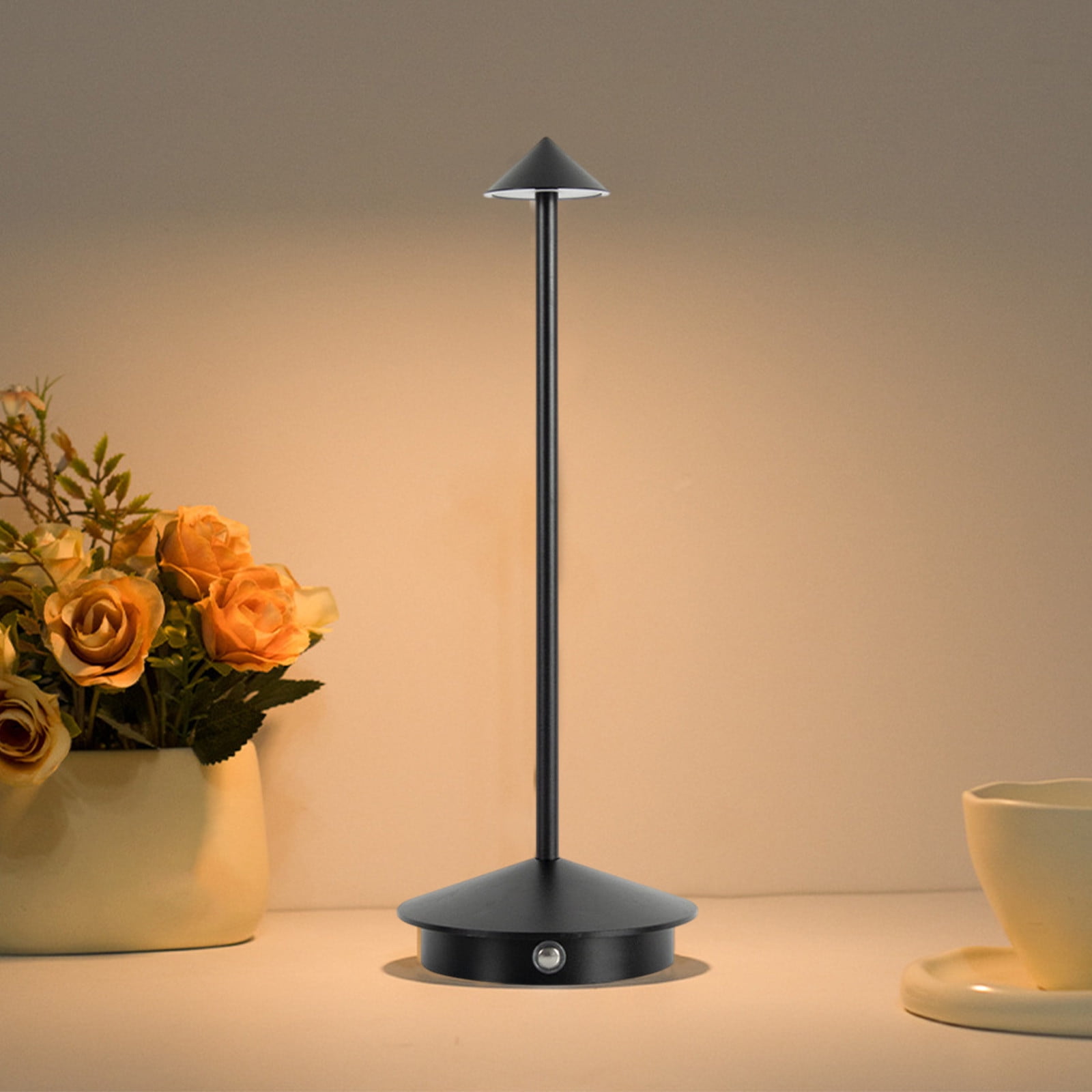 Home Sale! Jubipavy Table Lamps Rechargeable LED Dinning Desk Lamp Portable Metal Table Light With Stepless Dimming 3 Level Brightness For Home Restaurant Bar Cafe Patio