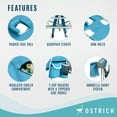 thumbnail image 4 of Open Box Deltess Ostrich Deluxe Aluminum Chair w/Cooler Bag, Light Blue, 4 of 10