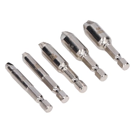 

Screw Extractor Longer Service Life Remover Nickel Plated 1/4in Hex Shank For Damaged Screws