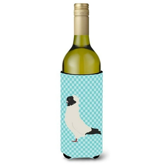 Nun Pigeon Blue Check Wine Bottle Beverge Insulator Hugger