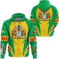 thumbnail image 3 of Sudadera con capucha 3D con la bandera del país de Guyana, novedad de 2024, sudadera con capucha Harajuku para hombre y mujer, sudadera informal unisex de manga larga con cremallera, 3 of 5
