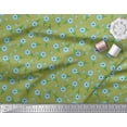 thumbnail image 3 of Soimoi Poly Georgette Fabric Leaves & Periwinkle Floral Print Fabric by The Yard 52 Inch Wide, 3 of 3