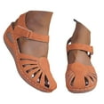 thumbnail image 2 of Daolelai Summer Wedge Heel Open Toe Thick Bottom Hollow Breathable Large Size Women's Sandals, 2 of 7