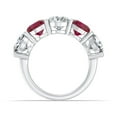 thumbnail image 3 of ARAIYA FINE JEWELRY 1/2 CT. T.W Round Shape Lab Grown Diamond and Natural Ruby Five Stone Anniversary Band Ring | 925 Sterling Silver Five Stone Wedding Band Ring Size 7.5, 3 of 7