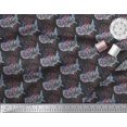 thumbnail image 2 of Soimoi Black polyester Crepe Fabric Text,Star & Firecrackers Party Decor Fabric Printed Yard 42 Inch Wide, 2 of 3