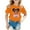 Orange, variant on Kid Girls Cute Graphic T-Shirt Round Neck Short Sleeve Tee Summer Casual Tshirts Tops, Orange, 7-8 Years