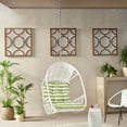 thumbnail image 2 of GDF Studio Aydan Indoor/Outdoor Wicker Hanging Chair with 8 Foot Chain (NO STAND), White and Green, 2 of 9