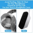 thumbnail image 5 of MODANU 2 Pairs Headphone Earpad Covers Headphone Sweat Covers Washable and Stretchable Ear Pads Protectors for Gym Libraries, Studying Gaming (Fit 9-11 cm, Black), 5 of 7