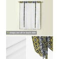 thumbnail image 5 of Yellow Navy Blue Geometric Tie Up Curtains for Kitchen Bathroom Bedroom Windows 45 Inch Length, Southwestern Ethnic Boho Balloon Drape Curtains Shade Rod Pocket Drapery Curtain Panel, 42"x54", 5 of 7
