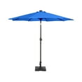 thumbnail image 2 of WestinTrends Cyrus 9 Ft Outdoor Patio Umbrella with Base Include, Solar Powered 32 LED Light Umbrella with Tilt and Crank, 64 lbs Square Concrete Base, Royal Blue, 2 of 7