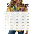 thumbnail image 2 of Mardi Gras Shirts for Women Sparkly Glitter Long Sleeve Tops Carnival Crew Neck Novelty Tunic Tops Dark Green XL, 2 of 4