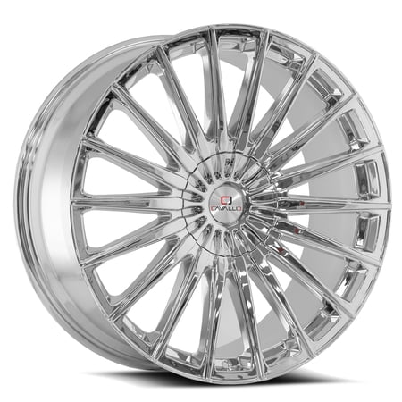 22x8.5 Cavallo CLV-34 Nano Chrome Wheel 5x112/5x4.5 (38mm)