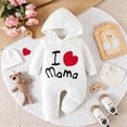 thumbnail image 2 of Wonitaaizi Baby Clothing Newborn Infant Baby Boy I Love Mama Romper Funny Jumpsuit Newborn Unisex Outfit (6-9 Months,White), 2 of 7