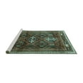 thumbnail image 2 of Ahgly Company Machine Washable Indoor Rectangle Persian Turquoise Blue Traditional Area Rugs, 3' x 5', 2 of 4