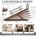 thumbnail image 3 of ABORON Folding Dog Ramp for High Bed, 5-level Adjustable Pet Ramp for Bed, Car, Couch, SUV - High Traction Rubber Surface, Load 200 lbs, 62.9" Long for Small & Large Old Dog & Cat- Furniture Quality, 3 of 8