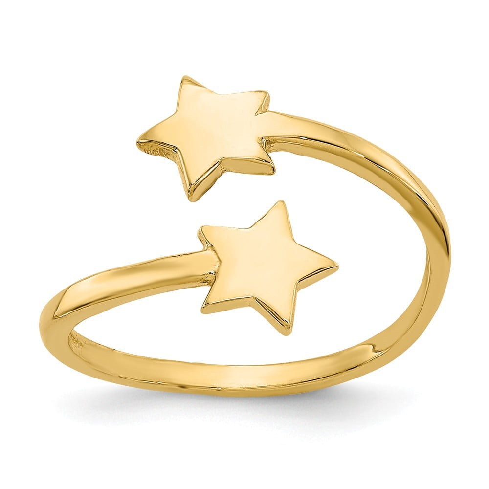 14k Yellow Gold Star Toe Ring - .9 Grams