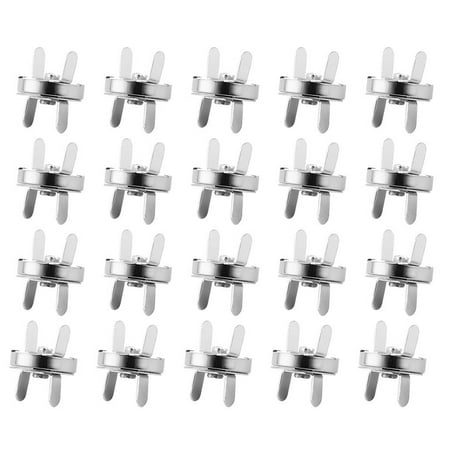 Square Magnetic Snaps (20pcs Bag Purse Clasps Magnetic Buttons Snaps Fasteners Handbag Craft Sewing Leather Coat Buttons Bag Parts)
