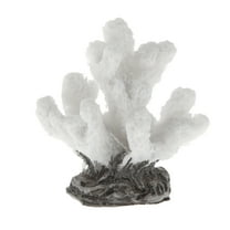 Vocoste 1 Pc Colorful Coral Reef Decor Mini Faux Coral Decor for Aquarium Decorations White 4.5x4.7cm