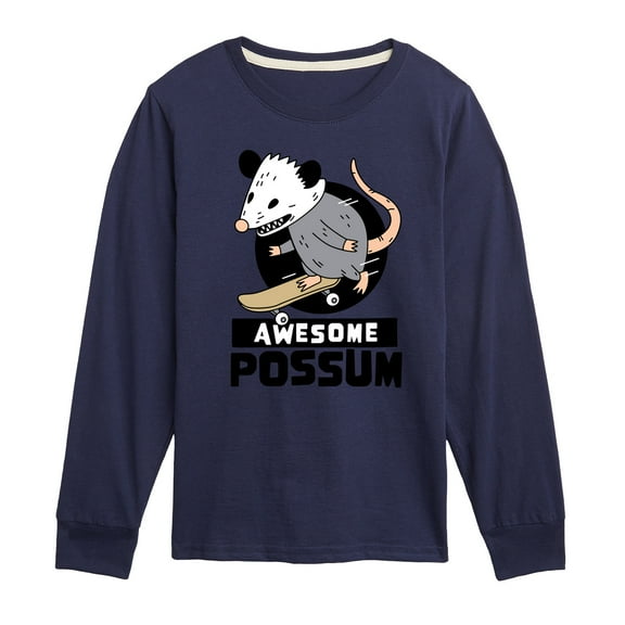 Instant Message - Awesome Possum - Toddler & Youth Long Sleeve Graphic T-Shirt