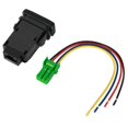 thumbnail image 4 of Riwesomey Interruptor de botón pulsador de 4 polos de 12 V para con luz indicadora de fondo LED Automoción decorativa y accesorios Riwesomey VI002930-00, 4 of 6