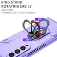 thumbnail image 4 of Nalacover Rugged Case for Samsung Galaxy Z Fold4, Slim Fit Finger Ring Holder Kickstand Magnetic Cover Compatible with Car Mount Anti-Scratches Shockproof Case for Samsung Galaxy Z Fold4,Purple, 4 of 10