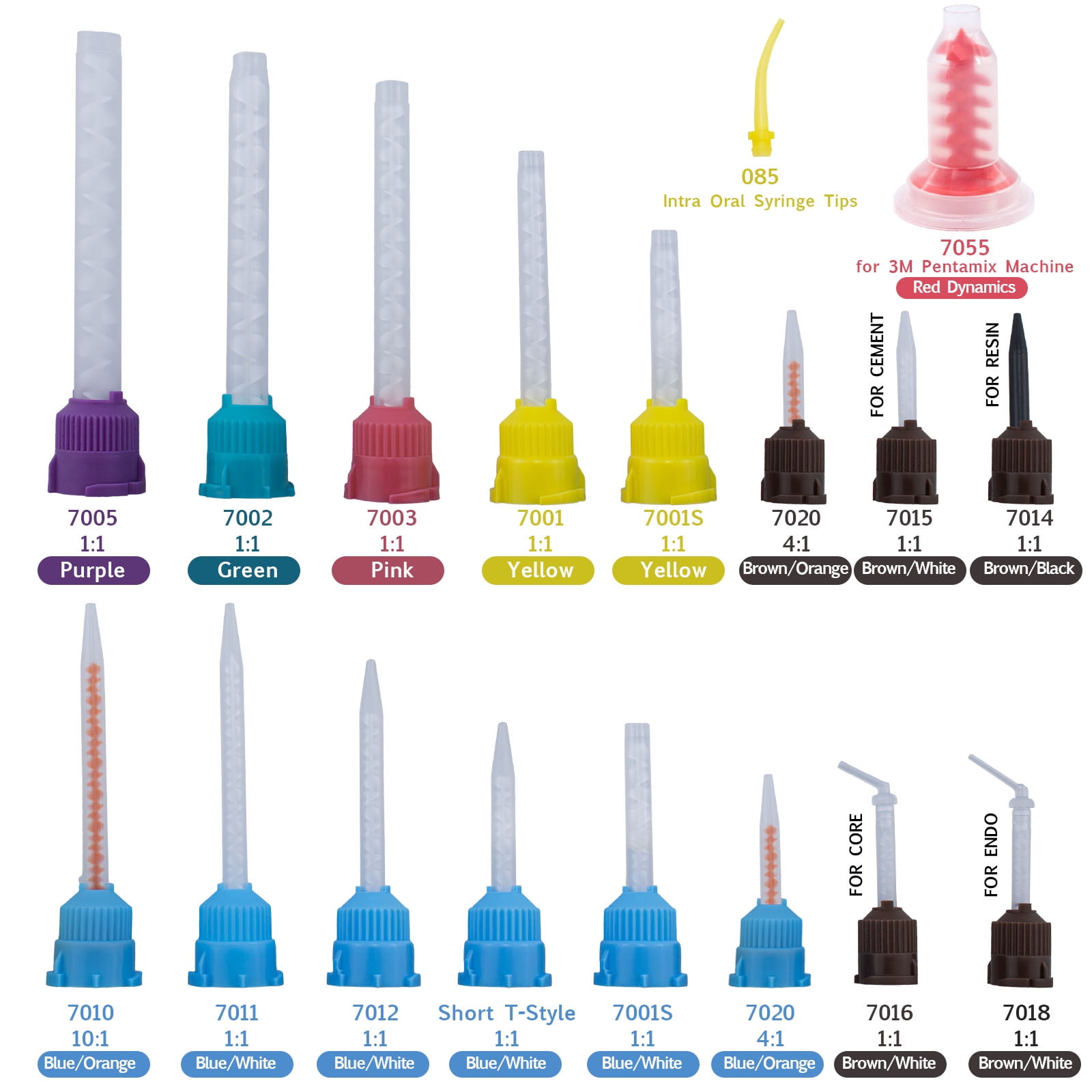 ffre様 18 Gauge Needle Dental Impession Mixing Tips All Size Dental