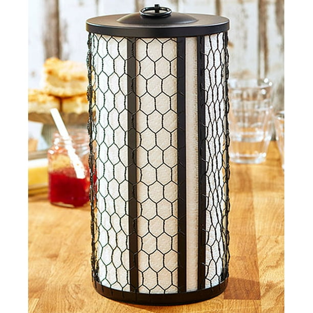 Farmhouse Paper Towel Holder Black