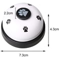 thumbnail image 3 of Set of 2 Animal Training Bells, Dog Bells with Large Button Pet Bells for Potty Training Interactive Training White & Black, 3 of 5