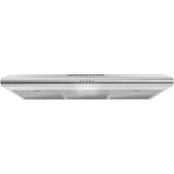Streamline 36 in. Consoli Ducted Undermount Range Hood in Brushed Stainless Steel with Mesh Filters, Push Button Control, LED Light