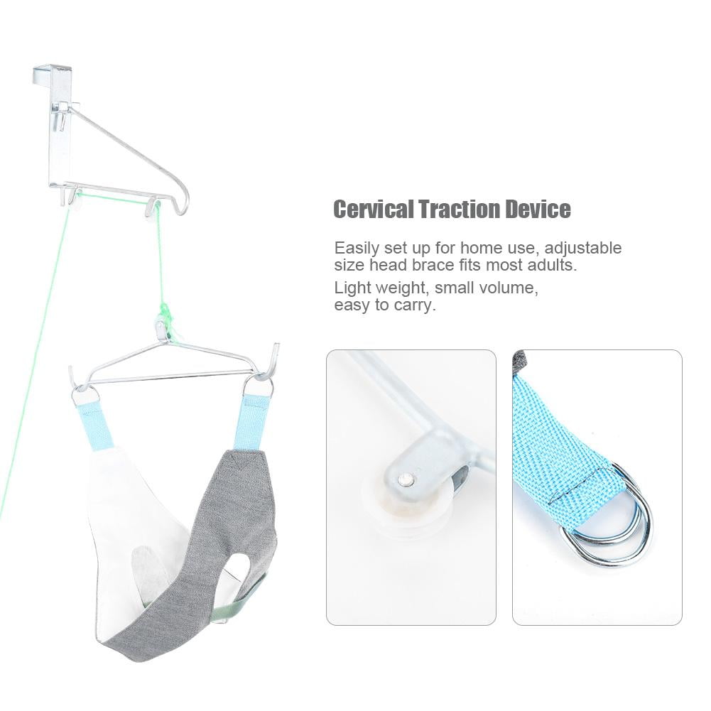 LAFGUR Adjustable Cervical Traction Neck Brace Fixation Gear Neck Correction Stretcher Pain Relief, Cervical Traction, Neck Fixation