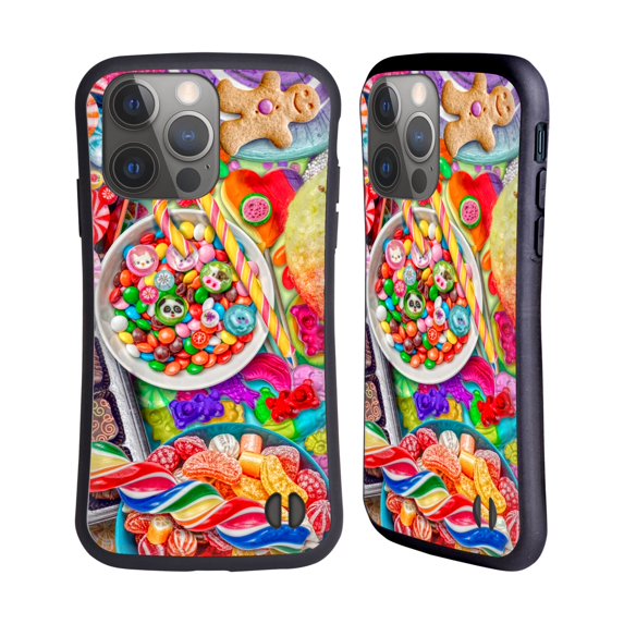 Head Case Designs Officially Licensed Aimee Stewart Colourful Sweets Candy Hybrid Case Compatible with Apple iPhone 14 Pro