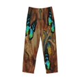 thumbnail image 6 of Daiia Vintage Butterfly Green Men's Sleep Pant with Pockets and Drawstring,Pajama Pants-Medium, 6 of 9