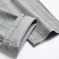 thumbnail image 6 of Wavsuf Mens Pants Elastic Waist Jogger Striped Plaid Dark Gray Pants Size XL, 6 of 6