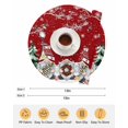 thumbnail image 6 of 15 Inch Round Placemats Set of 6, Red Christmas Non Slip Heat Insulation PP Table Mats, Gnomes Xmas Tree Snowflake Gifts Birds Washable Place Mats for Kitchen Dining Party Table Decor, 6 of 7