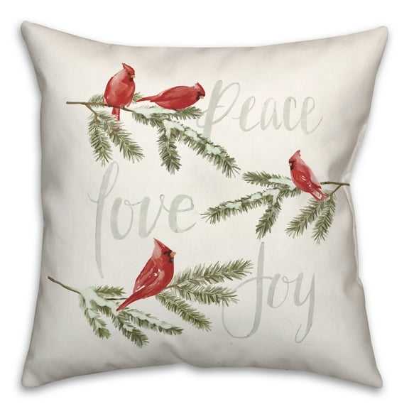 Creative Products Peace Love Joy 16 x 16 Spun Poly Pillow