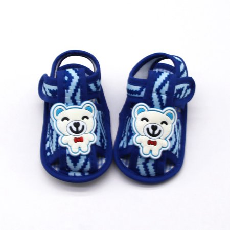 

Wuffmeow Baby Summer Cartoon Bear Sandals Soft Sole Outdoor First Walker Shoes