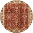 thumbnail image 1 of Ahgly Company Indoor Round Abstract Red Abstract Area Rugs, 6' Round, 1 of 6