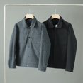 thumbnail image 2 of Chaqueta de trabajo para hombre, nuevo producto de otoño, chaqueta informal de jacquard con solapa y parte superior de moda, 2 of 5