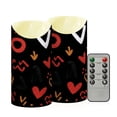 thumbnail image 2 of Iauyy Flameless Candles Battery Operated LED Pillar Candles with Remote and Timer, “love” Character Background Set of 2 （M), 2 of 8