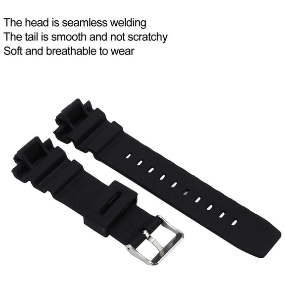Riousery Soft PU Replacement Watch Wrist Band Strap Fit for DW6900 5600E GWM5610 Series with Stainless Steel Buckle Adjustable Length (4.92 inches / 125 mm)