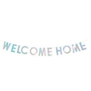 Homeford Adult Welcome Home Banner, Paper Iridescent, 7"