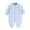 Light Blue, variant on Baby Boys Girls Onesie Footless Print Cotton Jumpsuit Playsuits Outfits Sleep And Play Pjs Sleepers Romper Pajamas Light Blue 9-12 Months