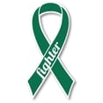 thumbnail image 2 of Magnet Me Up Support Liver Cancer Fighter Green Ribbon Magnet Decal, 3.5x7 In, Vinyl Automotive Magnet, 2 of 3