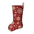 thumbnail image 2 of Christmas Stocking – 18" Velvet Plush Holiday Sock with White Faux Fur Cuff, Full Print Polyester, Hanging Loop, Perfect for Xmas Tree & Fireplace Decoration, 2 of 5
