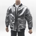 thumbnail image 4 of Chaqueta de tendencia, abrigos brillantes portátiles ligeros, ocasiones amplias de vanguardia para prendas de modelo 1/6 para elementos móviles 15,74 para hombres plateados Inevent FN001407-02, 4 of 7