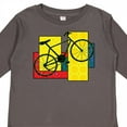 thumbnail image 4 of Inktastic Bike Pattern Blocks Boys or Girls Long Sleeve Toddler T-Shirt, 4 of 5