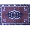 thumbnail image 1 of Ahgly Company Machine Washable Indoor Rectangle Medallion Blue Traditional Area Rugs, 4' x 6', 1 of 4