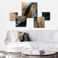 thumbnail image 2 of Designart "Marbled Euphoria Gold and Green II" Abstract Marble Metal Wall Art Prints Set, 2 of 5